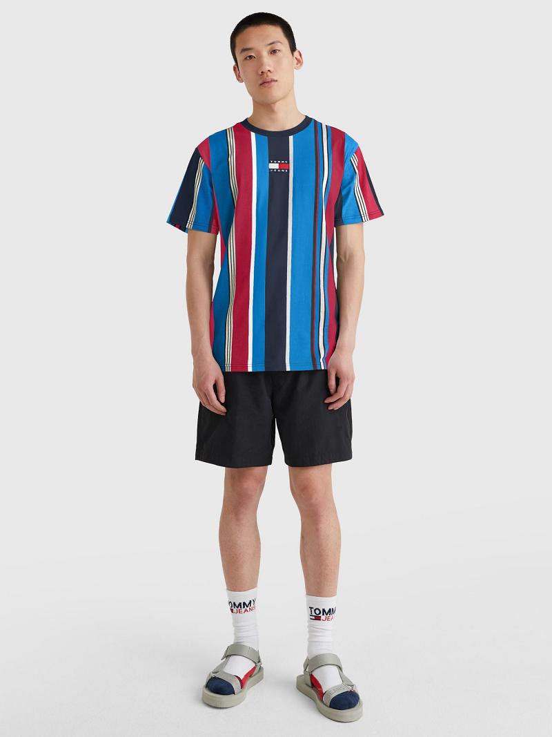 Férfi Tommy Hilfiger Mixed stripe badge Póló Színes | HU 839YXF